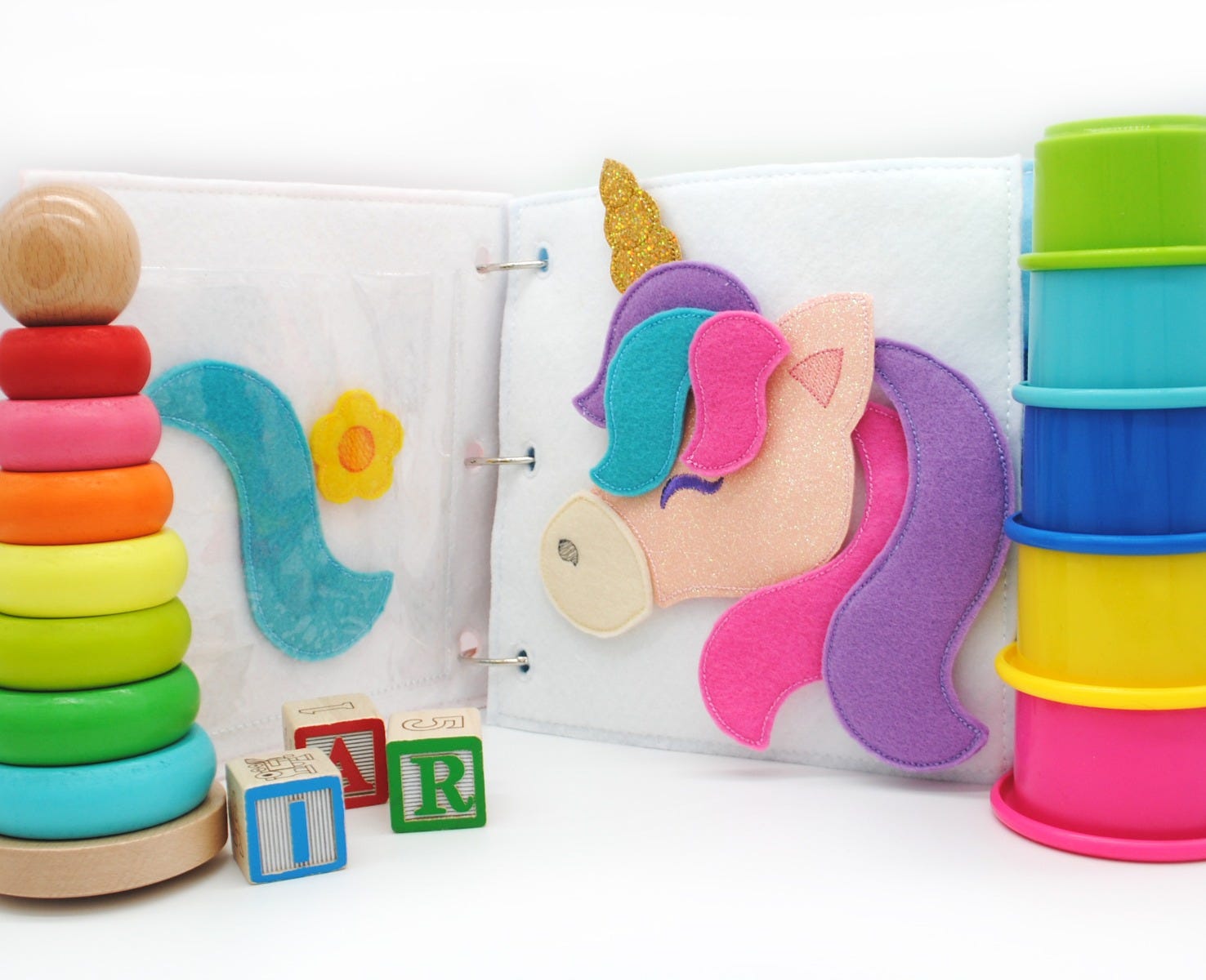 Busy Book Page Unicorn Add On | Machine Embroidery Designs by JuJu