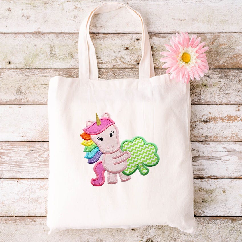 Unicorn Shamrock | Machine Embroidery Designs by JuJu