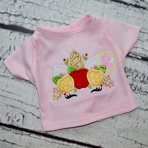 Unicorn Horn Apples Applique | Machine Embroidery Designs by JuJu