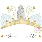 Unicorn Horn Crown Motif Embroidery | Machine Embroidery Designs by JuJu