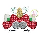 Unicorn Horn Jingle Bells Applique | Machine Embroidery Designs by JuJu