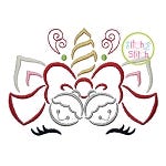 Unicorn Horn Jingle Bells Embroidery | Machine Embroidery Designs by JuJu