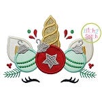 Unicorn Horn Ornaments Applique | Machine Embroidery Designs by JuJu
