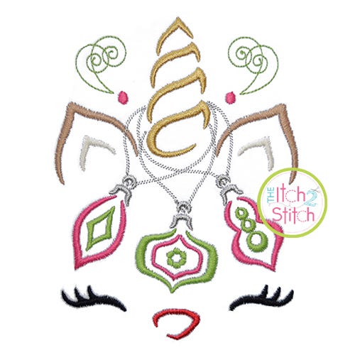 Unicorn Horn Ornaments Embroidery | Machine Embroidery Designs by JuJu
