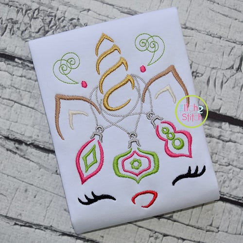 Unicorn Horn Ornaments Embroidery | Machine Embroidery Designs by JuJu