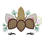 Unicorn Horn Pinecones Applique | Machine Embroidery Designs by JuJu
