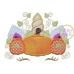 Unicorn Horn Pumpkins Applique | Machine Embroidery Designs by JuJu
