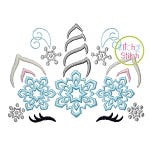 Unicorn Horn Snowflakes Embroidery | Machine Embroidery Designs by JuJu