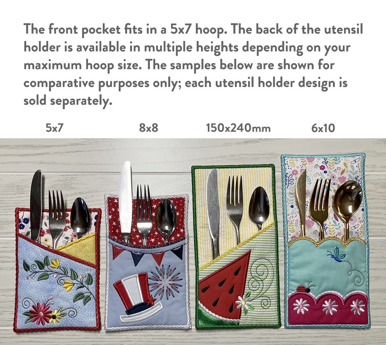                                  In The Hoop Spring Flowers Utensil Holder Project | Machine Embroidery Designs by JuJu
                            