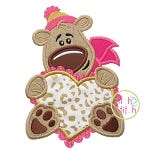 Valentine Bear Applique | Machine Embroidery Designs by JuJu