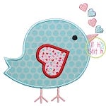 Valentine Bird Applique | Machine Embroidery Designs by JuJu