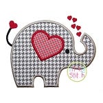 Valentine Elephant Applique | Machine Embroidery Designs by JuJu
