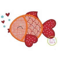 Valentine Fish Applique | Machine Embroidery Designs by JuJu
