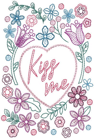 Valentines Greeting Cards 3 Digital Embroidery Designs by JuJu