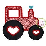 Valentine Tractor | Machine Embroidery Designs by JuJu
