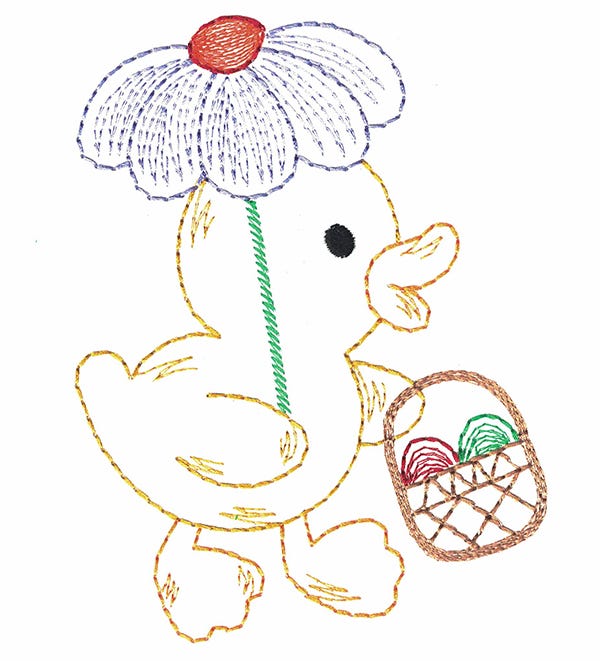 Vintage Stitch Easter Machine Embroidery Designs by JuJu