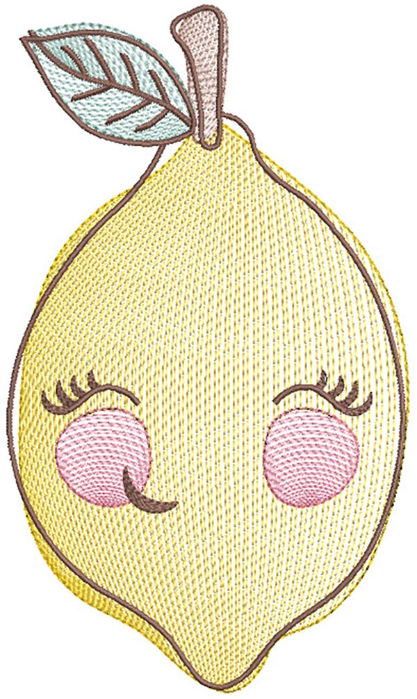 Vintage Sketch Cute Fruit Machine Embroidery Designs by JuJu
