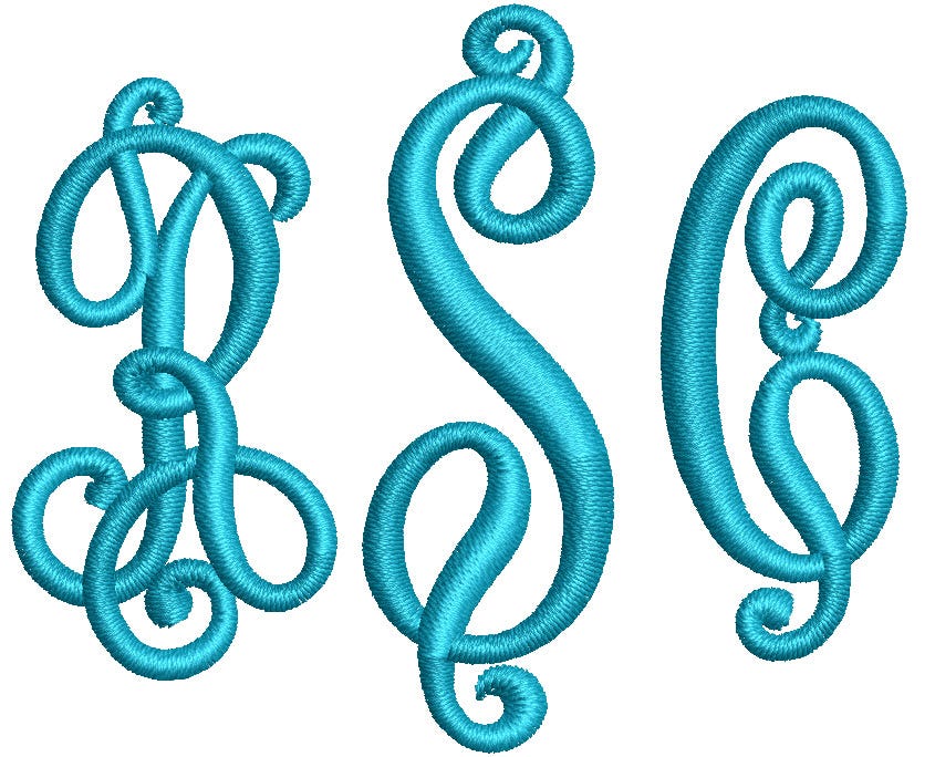 Vivian Monogram Machine Embroidery Designs by JuJu