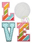 Volleyball LOVE Applique | Machine Embroidery Designs by JuJu