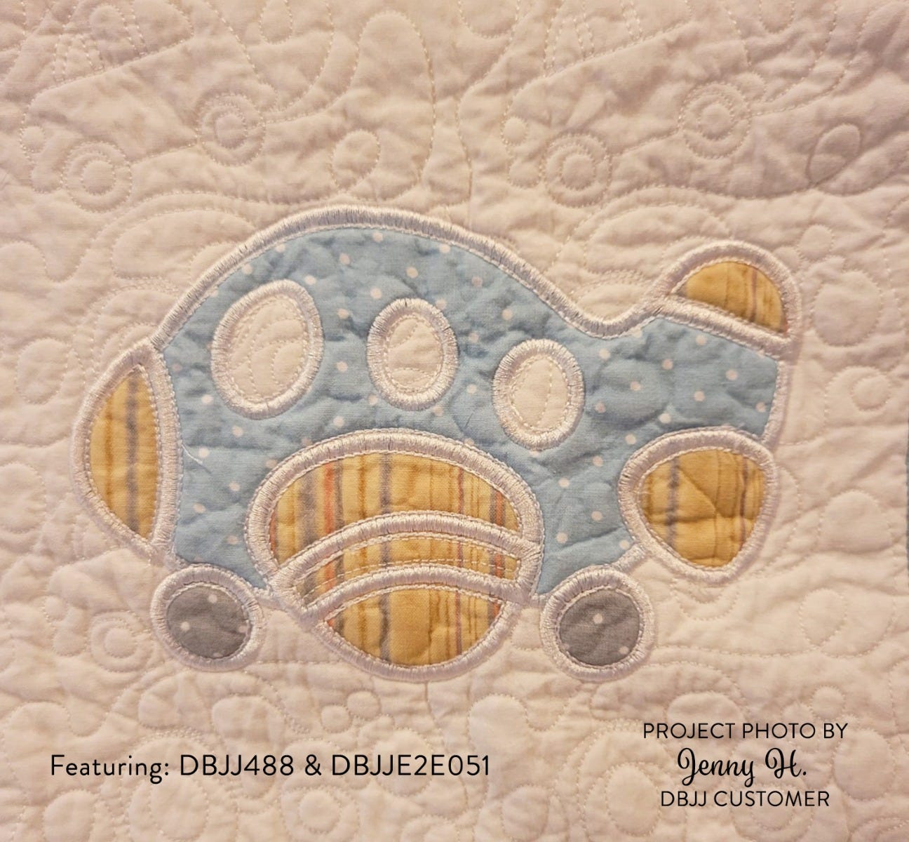 Cars Vroom End-to-End Quilting Embroidery Design