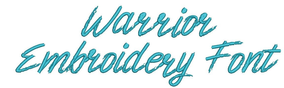 Warrior Embroidery Font | Machine Embroidery Designs by JuJu