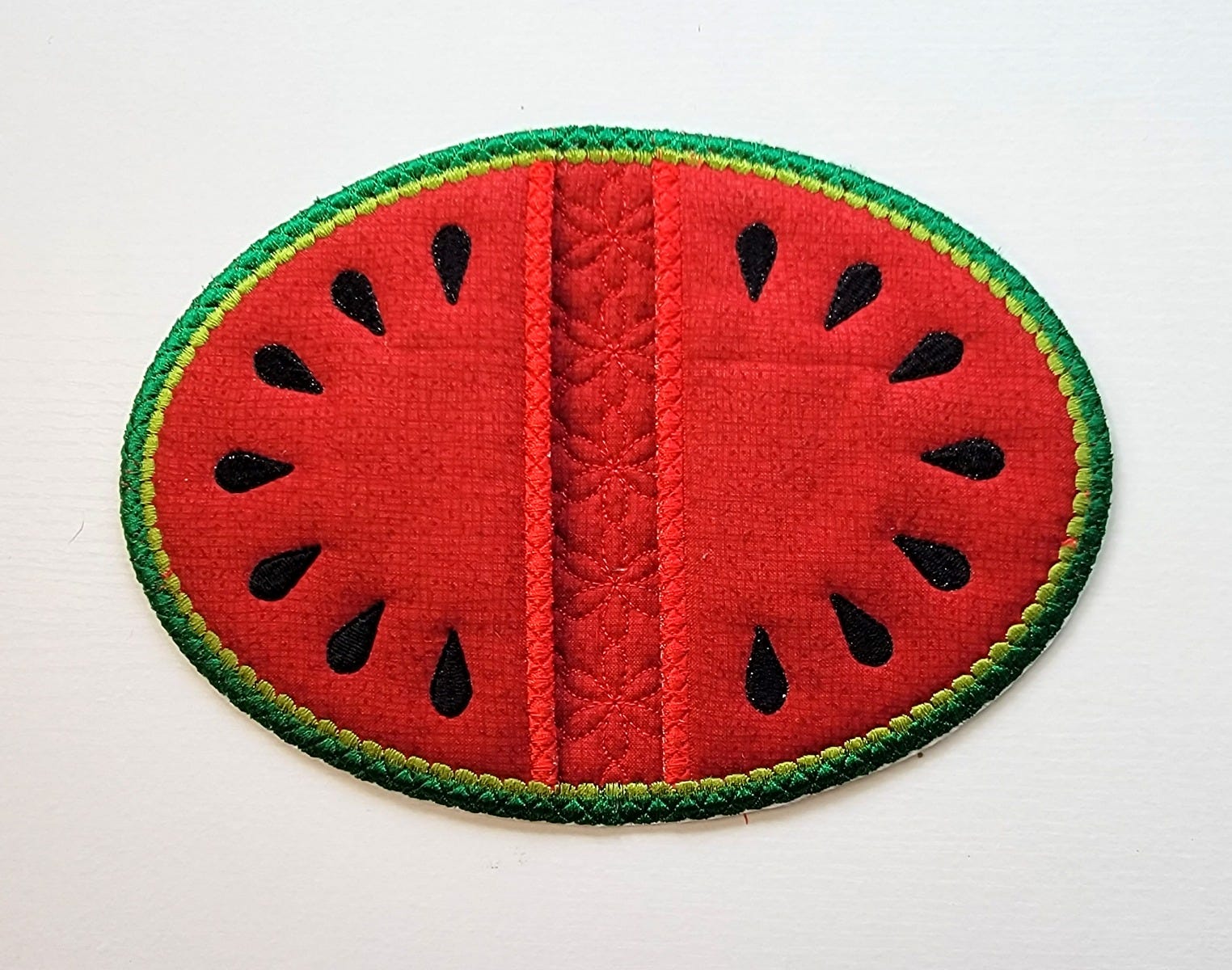ITH Watermelon Pot Holder | Machine Embroidery Designs by JuJu