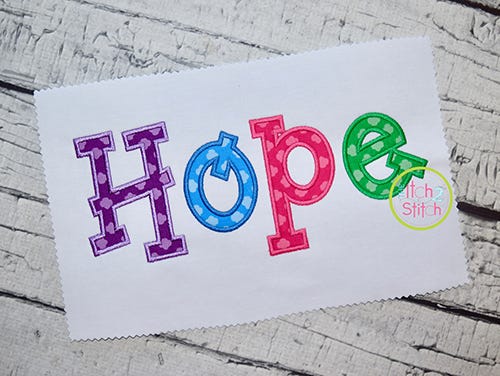 I2S Whimsey Applique Font | Machine Embroidery Designs by JuJu