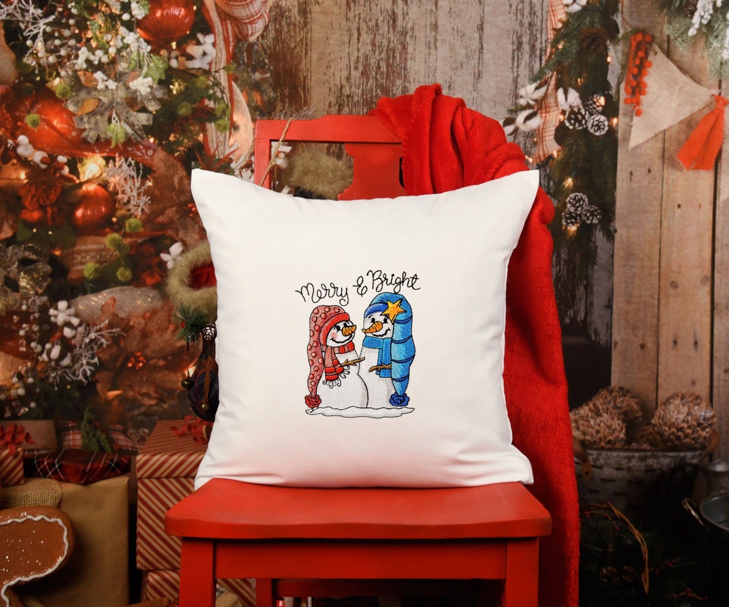 Merry And Brighy Whimsy Snowmen | Machine Embroidery Designs by JuJu