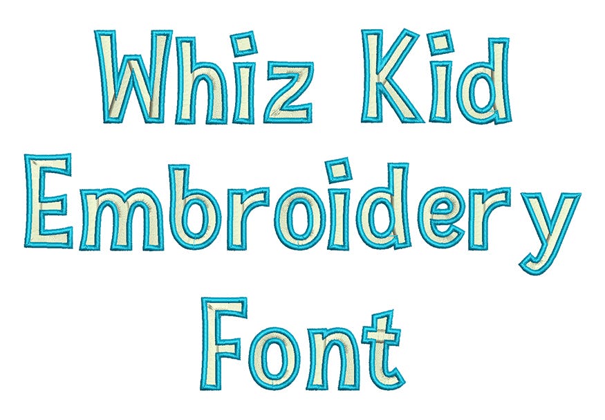 Whiz Kid Embroidery Font | Machine Embroidery Designs by JuJu