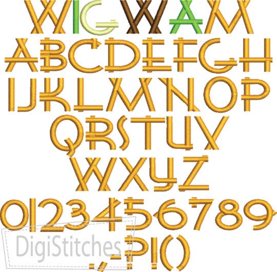 Wigwam Embroidery Font | Machine Embroidery Designs by JuJu
