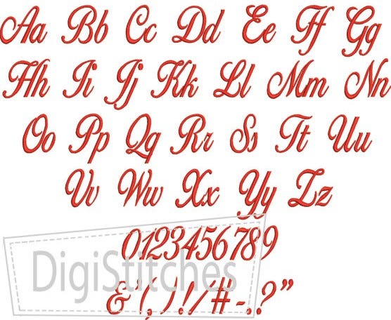 William Script Embroidery Font | Machine Embroidery Designs by JuJu