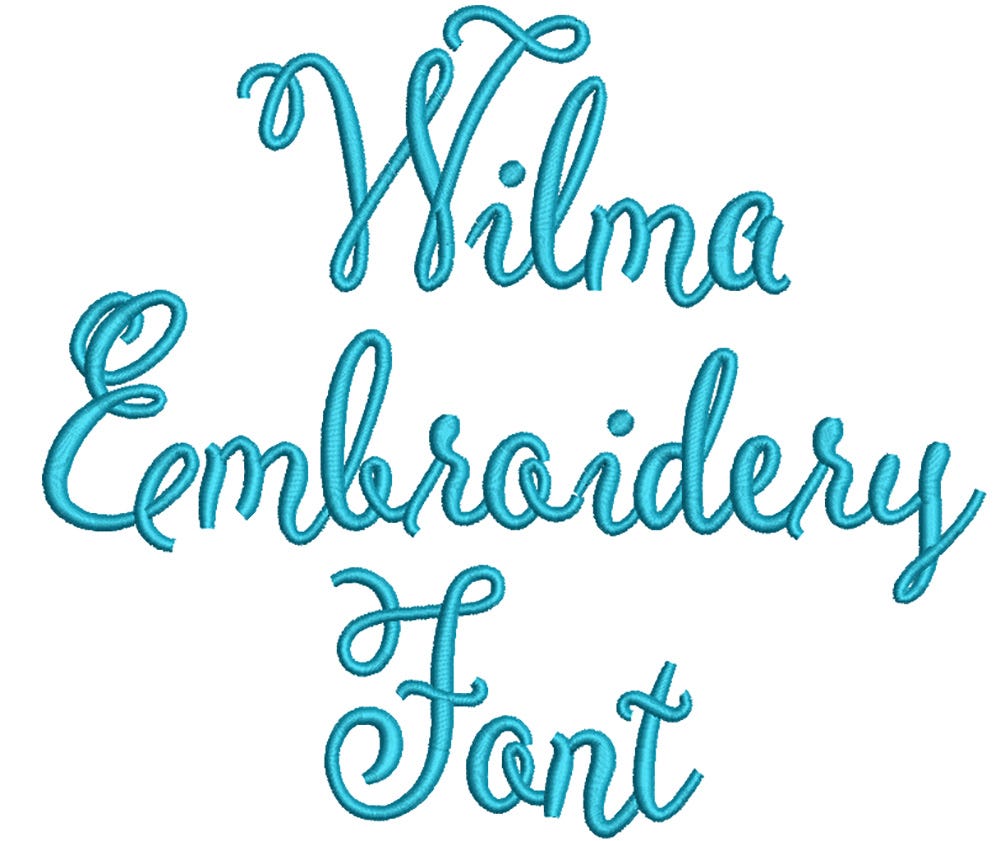 Wilma Embroidery Font | Machine Embroidery Designs by JuJu