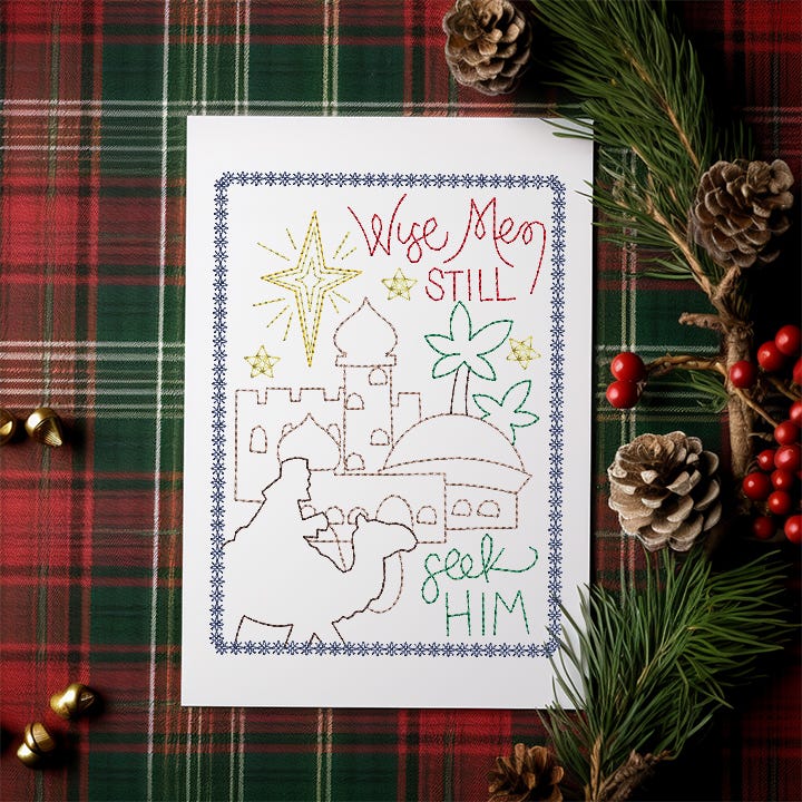 Christmas Greeting Cards 19 | Machine Embroidery Designs by JuJu