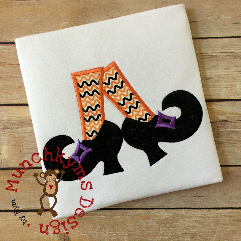 Witch Shoes Applique | Machine Embroidery Designs by JuJu
