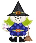 Witch Broom Applique | Machine Embroidery Designs by JuJu