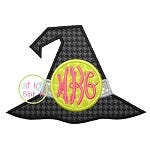 Witch Hat Monogram Applique | Machine Embroidery Designs by JuJu