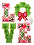 Wreath Love Applique | Machine Embroidery Designs by JuJu