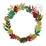 Wreath Monogram Frame Embroidery | Machine Embroidery Designs by JuJu
