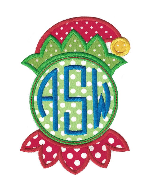 Christmas Monogram Frames Machine Embroidery Designs by JuJu