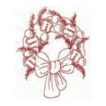 Christmas Day Redwork Machine Embroidery Designs by JuJu