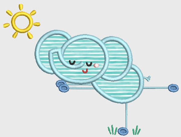 Yoga Animals Applique Machine Embroidery Designs by JuJu 