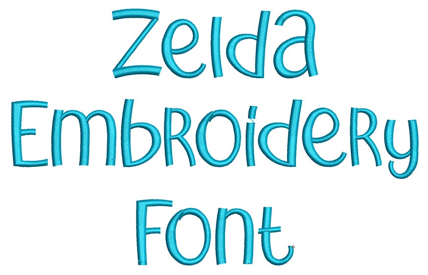 Zelda Embroidery Font | Machine Embroidery Designs by JuJu