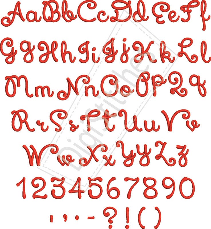Mara Embroidery Font