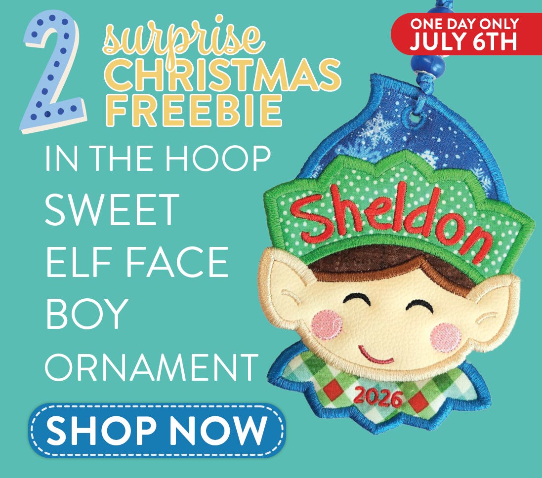 In The Hoop Sweet Elf Boy Face Ornament Project