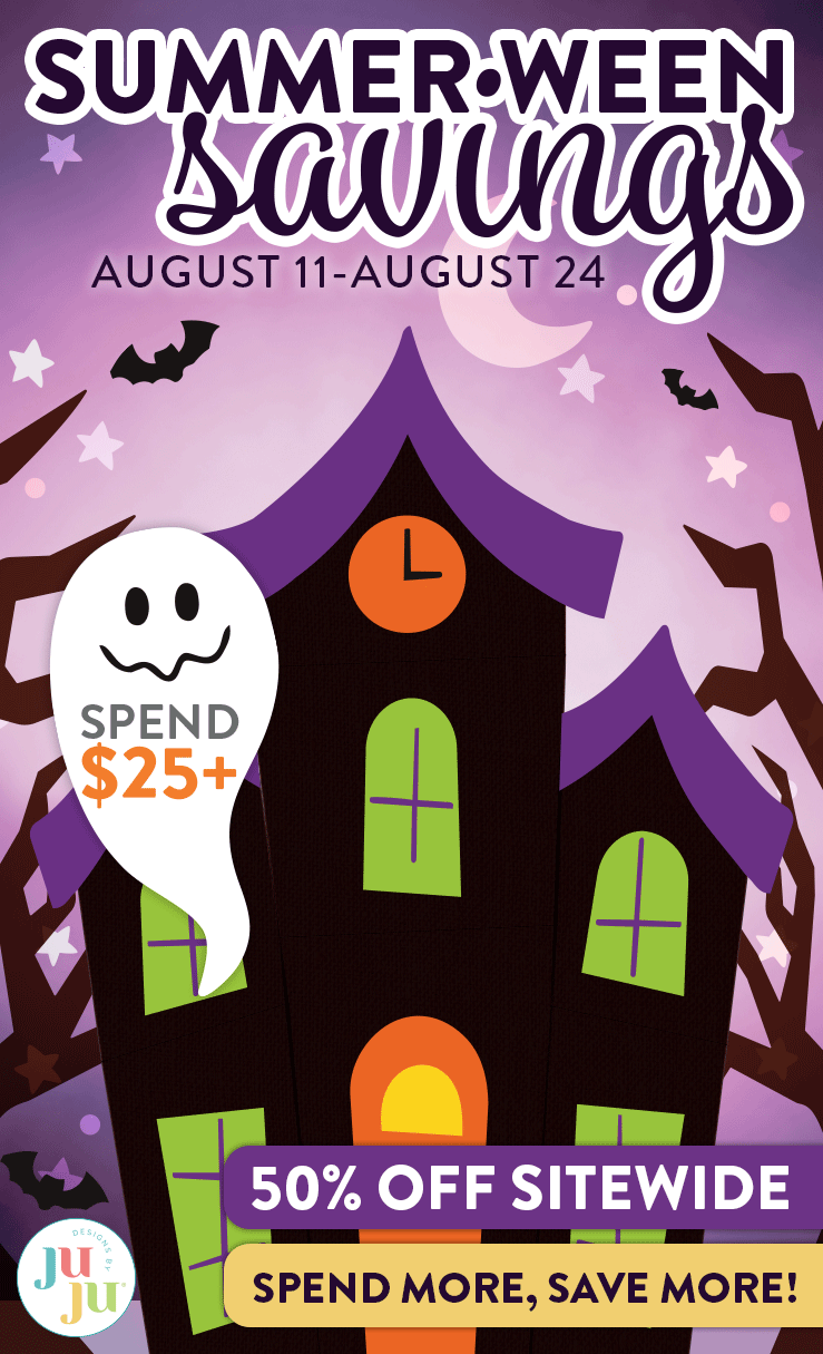 Summer-Ween Savings! Spend $25+ for 65% off (original prices), Spend $50+ for 75% off (original prices). August 11 thru August 24. Spend More, Save More!