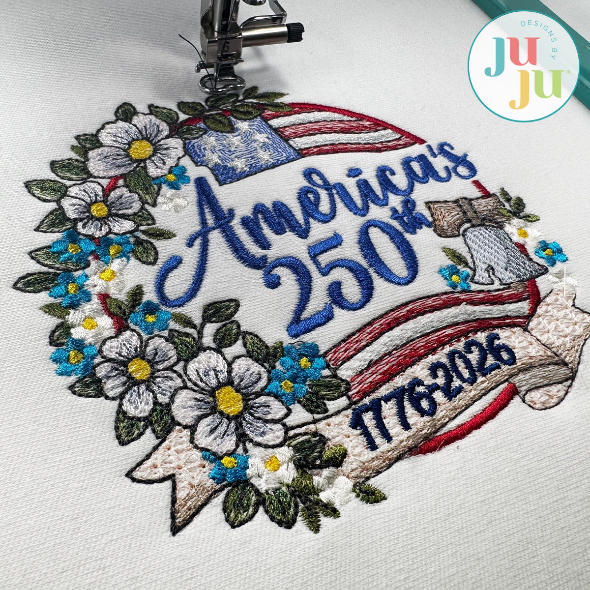 America's 250th Embroidery Design