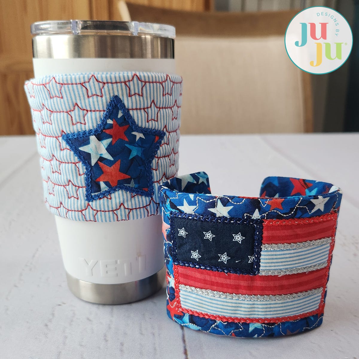 In The Hoop Patriotic Mug Wraps Project Set 2