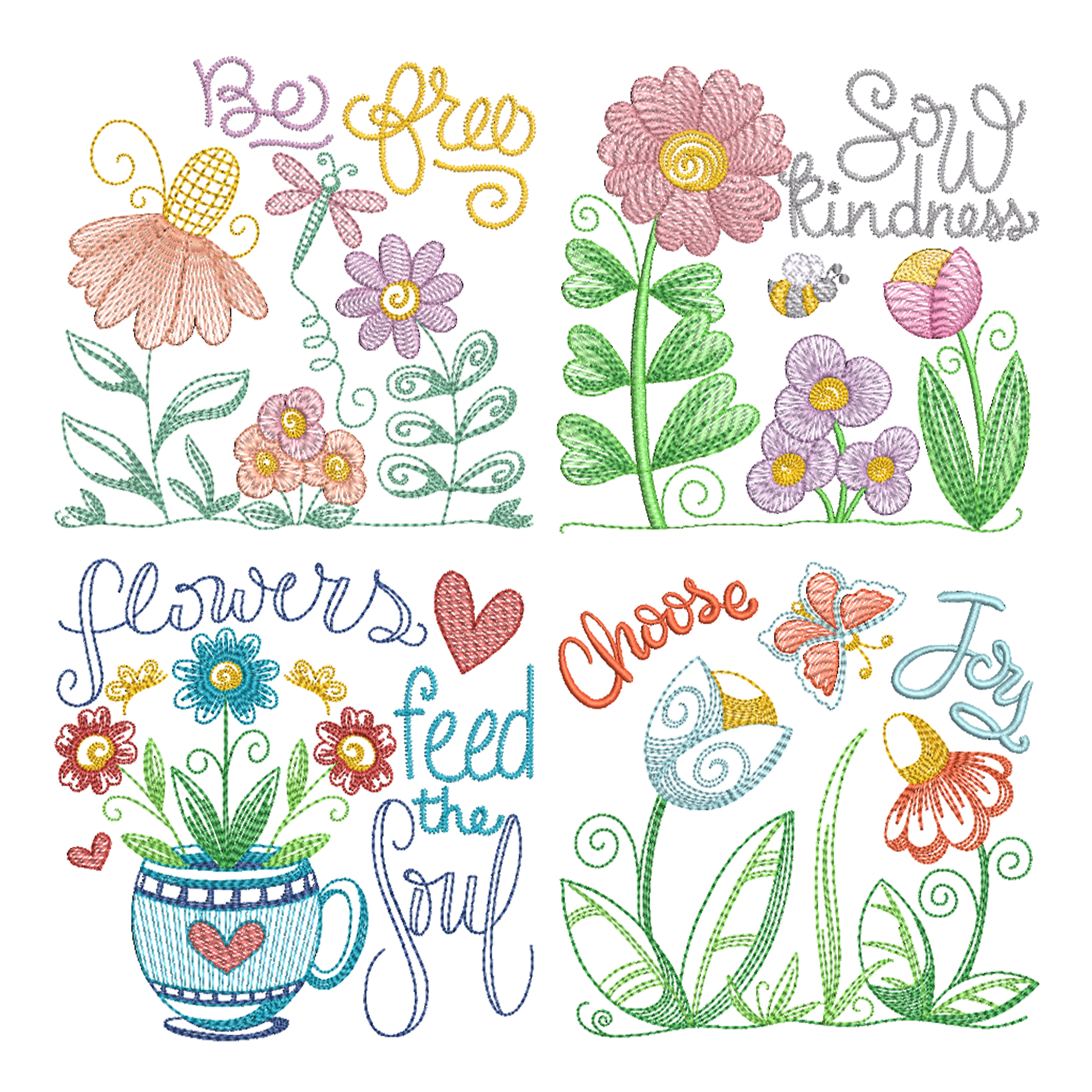 Inspirational Quotes Embroidery Set 2