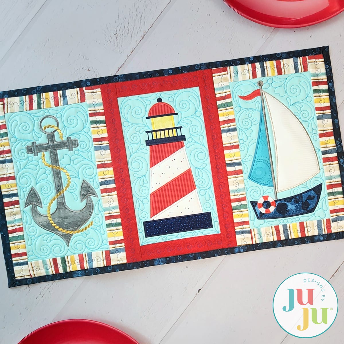 In The Hoop Coastal Wall Hanging Project