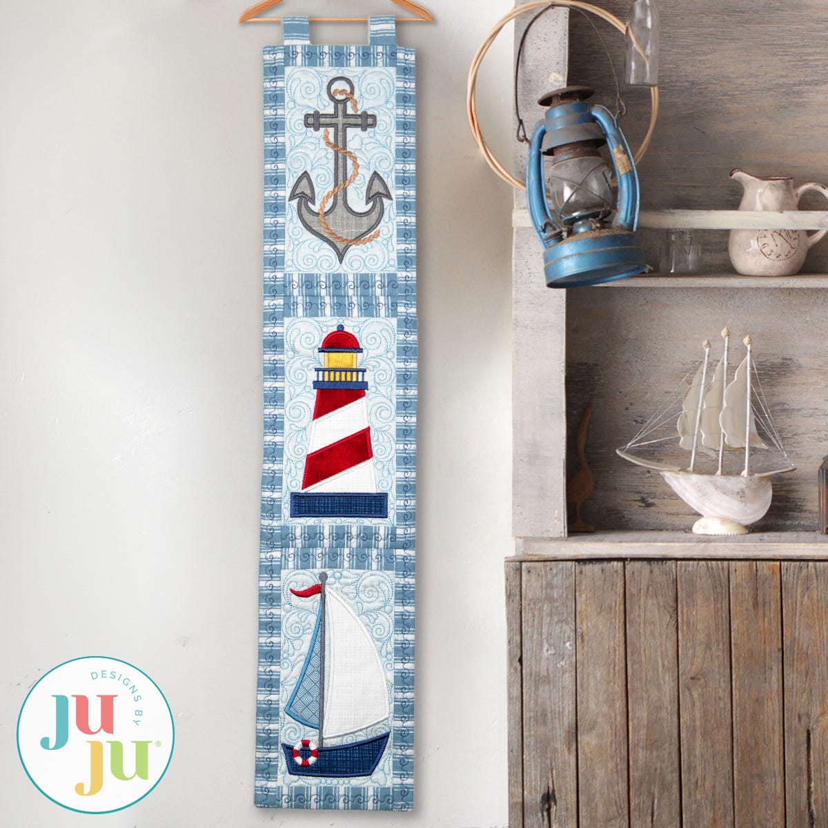 In The Hoop Coastal Wall Hanging Project